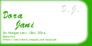 dora jani business card